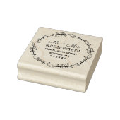 Mr & Mrs Greenery Krans retouradres Rubberstempel (Stempel)
