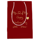 Mr & Mrs Happy Valentine's Day Gift Bag Medium Cadeauzakje (Voorkant)