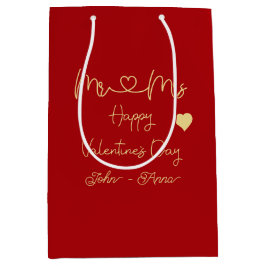 Mr & Mrs Happy Valentine's Day Gift Bag Medium Cadeauzakje