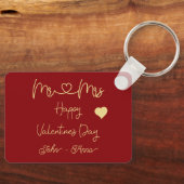 Mr & Mrs Happy Valentine's Day Keychain (Voorkant)