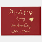Mr & Mrs Happy Valentine's Day Magnet (Voorkant)