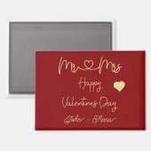 Mr & Mrs Happy Valentine's Day Magnet (Voorkant / Achterkant)