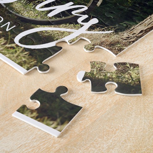 Mr & Mrs Happy Wedding Jubileum Aangepaste foto Legpuzzel (Zijkant)