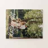 Mr & Mrs Happy Wedding Jubileum Aangepaste foto Legpuzzel (Horizontaal)