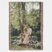 Mr & Mrs Happy Wedding Jubileum Custom Deken (Voorkant Verticaal)