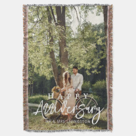 Mr & Mrs Happy Wedding Jubileum Custom Deken