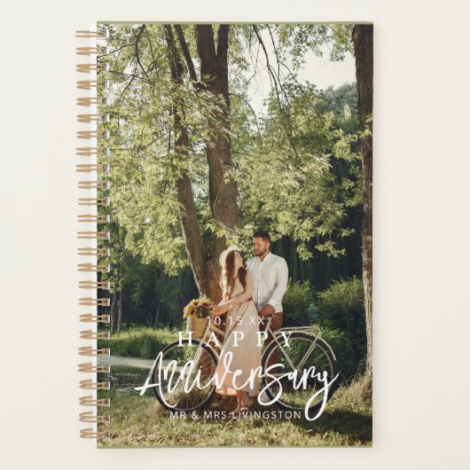 Mr & Mrs Happy Wedding Jubileum Custom Planner (Voorkant)