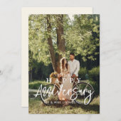 Mr & Mrs Happy Wedding Jubileum Fotokaart (Voorkant / Achterkant)