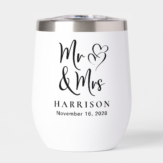 Mr Mrs Hearts Wedding (Voorkant)