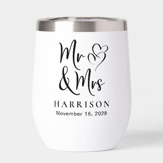 Mr Mrs Hearts Wedding (Achterkant)