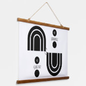  "Mr & MRS" houten tapijt Hangend Wandkleed (Gebogen)