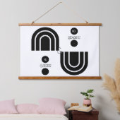  "Mr & MRS" houten tapijt Hangend Wandkleed (Slaapkamer)