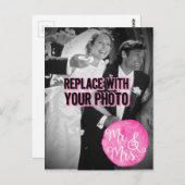 "Mr & Mrs." Huwelijksfoto Briefkaart (Voorkant / Achterkant)