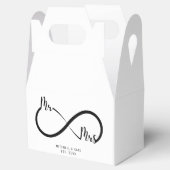 Mr & Mrs Infinity Symbool Bruiloft Bedankdoosjes (Geopend)