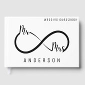 Mr & Mrs Infinity Symbool Bruiloft Gastenboek (Voorkant)