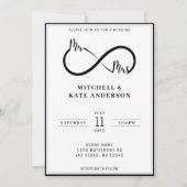 Mr & Mrs Infinity Symbool Bruiloft Kaart (Voorkant)
