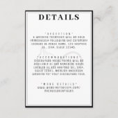 Mr & Mrs Infinity Symbool Wedding Details Informatiekaartje (Voorkant)