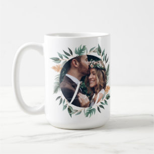 Mr & Mrs Joy Sage Holiday Greenery Wreatfoto Koffiemok