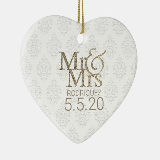 Mr & Mrs Keepomwille Keramisch Ornament (Rechts)