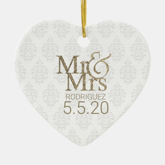 Mr & Mrs Keepomwille Keramisch Ornament (Voorkant)