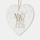 Mr & Mrs Keepomwille Keramisch Ornament (Links)