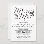 Mr. & Mrs Kraft Rustic Wedding Invitation Kaart (Voorkant)