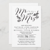 Mr. & Mrs Kraft Rustic Wedding Invitation Kaart (Voorkant / Achterkant)