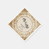 Mr & Mrs  Lace Doily Wedding Servet (Hoek)
