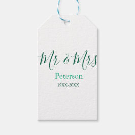 Mr & Mrs last name married year wedding engagement Cadeaulabel