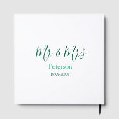 Mr & Mrs last name married year wedding engagement Gastenboek (Achterkant)