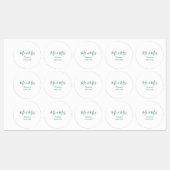 Mr & Mrs last name married year wedding engagement Labels (Vel)