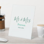 Mr & Mrs last name married year wedding engagement Reclamebord Met Voetstuk (Insitu)