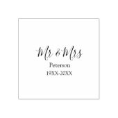 Mr & Mrs last name married year wedding engagement Rubberstempel (Afrduk)