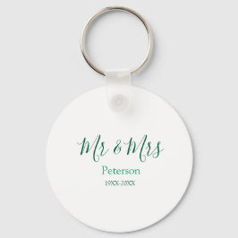 Mr & Mrs last name married year wedding engagement Sleutelhanger