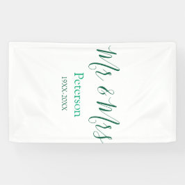 Mr & Mrs last name married year wedding engagement Spandoek