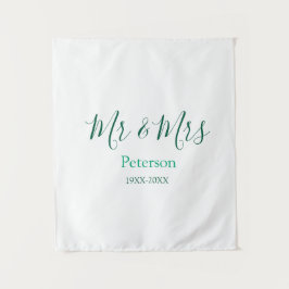 Mr & Mrs last name married year wedding engagement Wandkleed