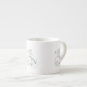 Mr & Mrs liefde paar trouwdag paar Espresso Kop (Voorkant rechts)