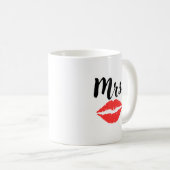 Mr & Mrs Lips & Mustache Paar Koffiemok (Voorkant rechts)