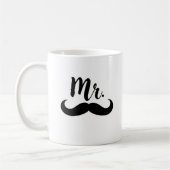 Mr & Mrs Lips & Mustache Paar Koffiemok (Links)