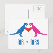 Mr+Mrs. - Love Dinosaurs Briefkaart (Voorkant / Achterkant)