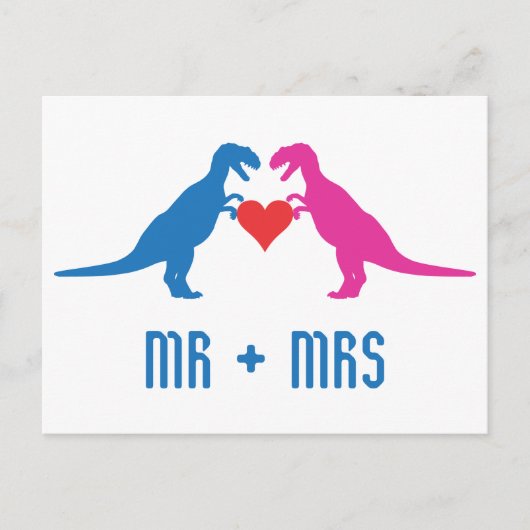 Mr+Mrs. - Love Dinosaurs Briefkaart (Voorkant)