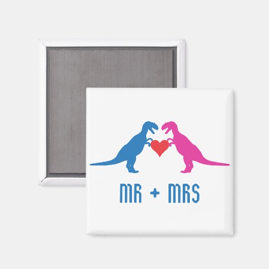 Mr+Mrs. - Love Dinosaurs Magneet (Voorkant / Achterkant)