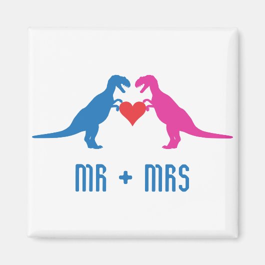 Mr+Mrs. - Love Dinosaurs Magneet (Voorkant)