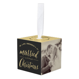 Mr. & Mrs. Married Little KerstWedding Foto Decoratie