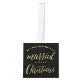 Mr. & Mrs. Married Little KerstWedding Foto Decoratie (Voorkant)