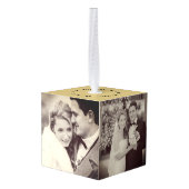 Mr. & Mrs. Married Little KerstWedding Foto Decoratie (Achter hoekig)