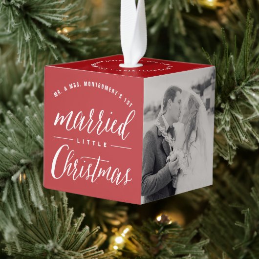 Mr. & Mrs. Married Little KerstWedding Foto Decoratie (Boom)