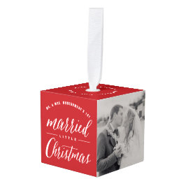 Mr. & Mrs. Married Little KerstWedding Foto Decoratie