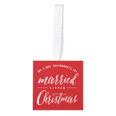 Mr. & Mrs. Married Little KerstWedding Foto Decoratie (Voorkant)