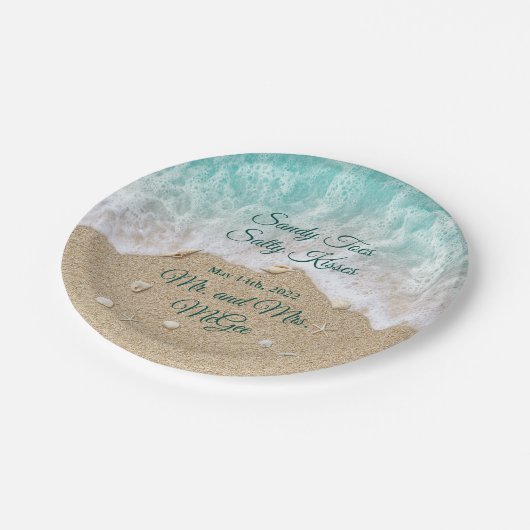 Mr & Mrs McGee 7" Ronde papieren Borden Papieren Bordje (Gekanteld)